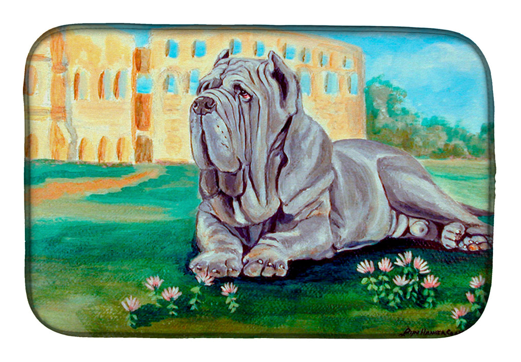 Neapolitan Mastiff Dish Drying Mat Absorbent Dish Drying Mat Pad for Kitchen Counter Dish Drainer Mat for Countertop, 14 x 21", Multicolor