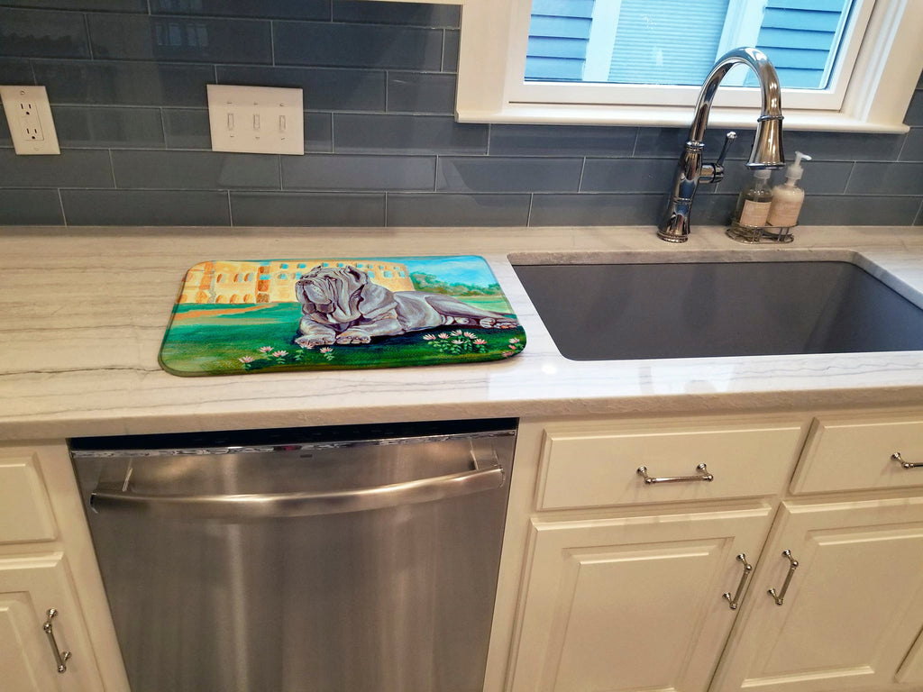Neapolitan Mastiff Dish Drying Mat Absorbent Dish Drying Mat Pad for Kitchen Counter Dish Drainer Mat for Countertop, 14 x 21", Multicolor