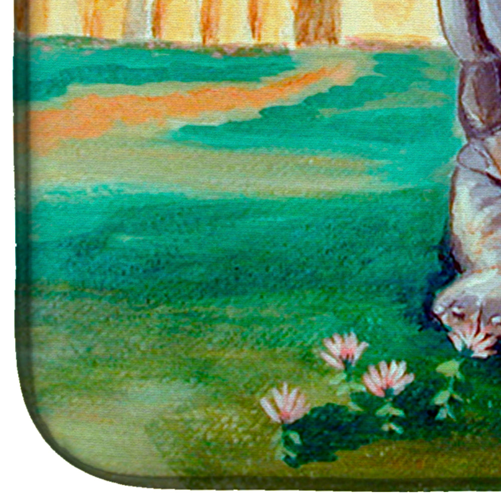 Neapolitan Mastiff Dish Drying Mat Absorbent Dish Drying Mat Pad for Kitchen Counter Dish Drainer Mat for Countertop, 14 x 21", Multicolor