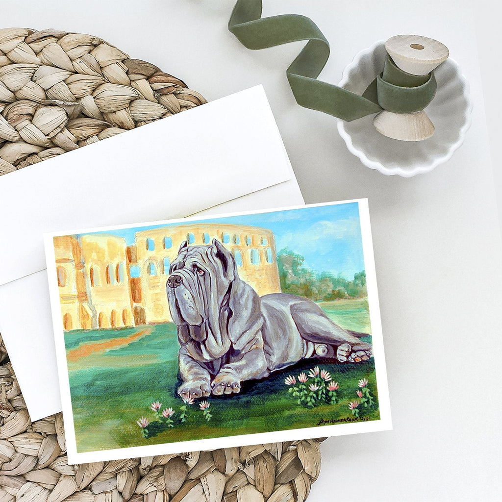 Neapolitan Mastiff Greeting Cards Pack of 8 Blank Cards with Envelopes Whimsical A7 Size 5x7
