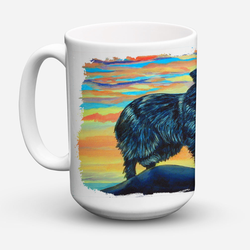 Newfoundland Ceramic Coffee Mug 15 oz Decorative Large C Handle Mug Cup for Tea, Cocoa Hot Chocolate