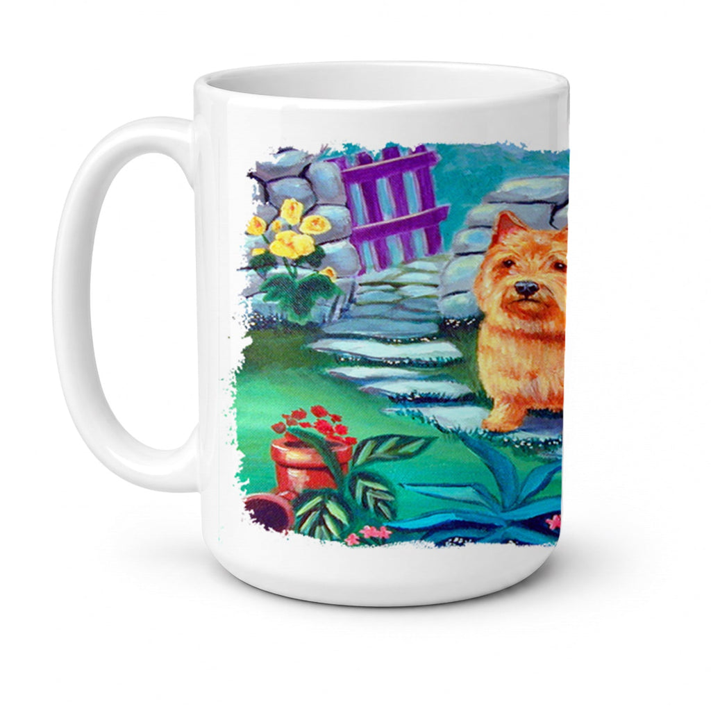 Norwich Terrier Ceramic Coffee Mug 15 oz Decorative Large C Handle Mug Cup for Tea, Cocoa Hot Chocolate