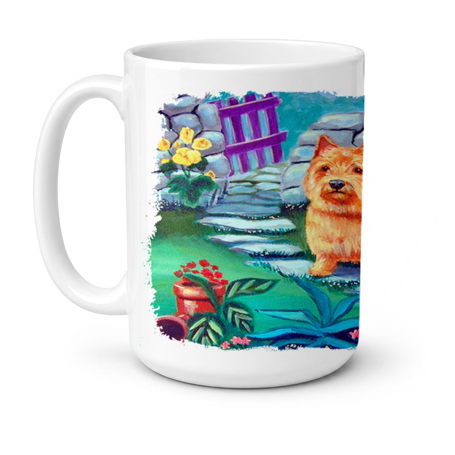 Norwich Terrier Ceramic Coffee Mug 15 oz Decorative Large C Handle Mug Cup for Tea, Cocoa Hot Chocolate