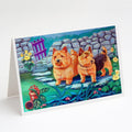 Norwich Terrier Greeting Cards Pack of 8 Blank Cards with Envelopes Whimsical A7 Size 5x7
