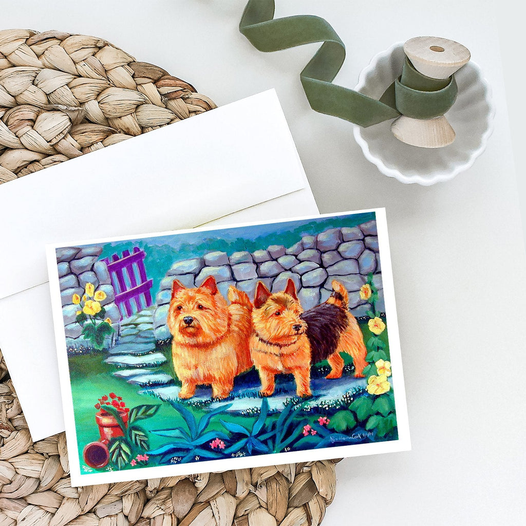 Norwich Terrier Greeting Cards Pack of 8 Blank Cards with Envelopes Whimsical A7 Size 5x7