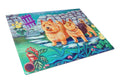 Norwich Terrier Cutting Board Tempered Glass Kitchen Cutting Surface, Heat Resistant Chopping, Non-Slip Feet, Food Prep & Serving