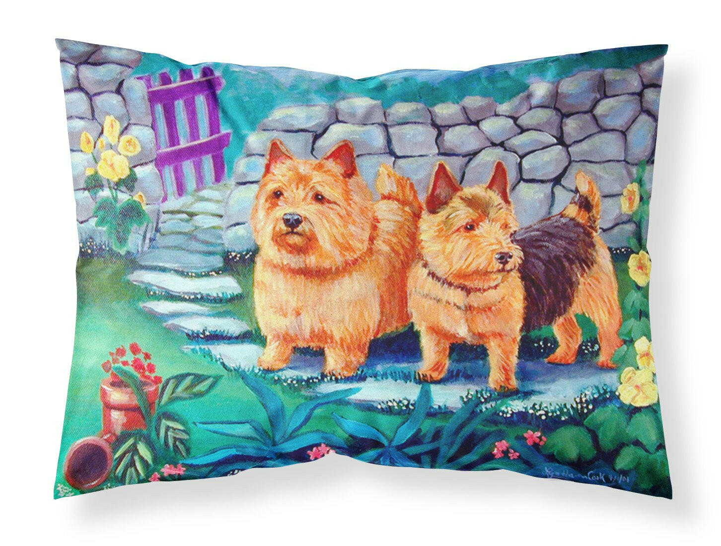Norwich Terrier Standard Pillowcase Lightweight Super Soft Easy Care Decorative Artwork Pillowcase, Standard