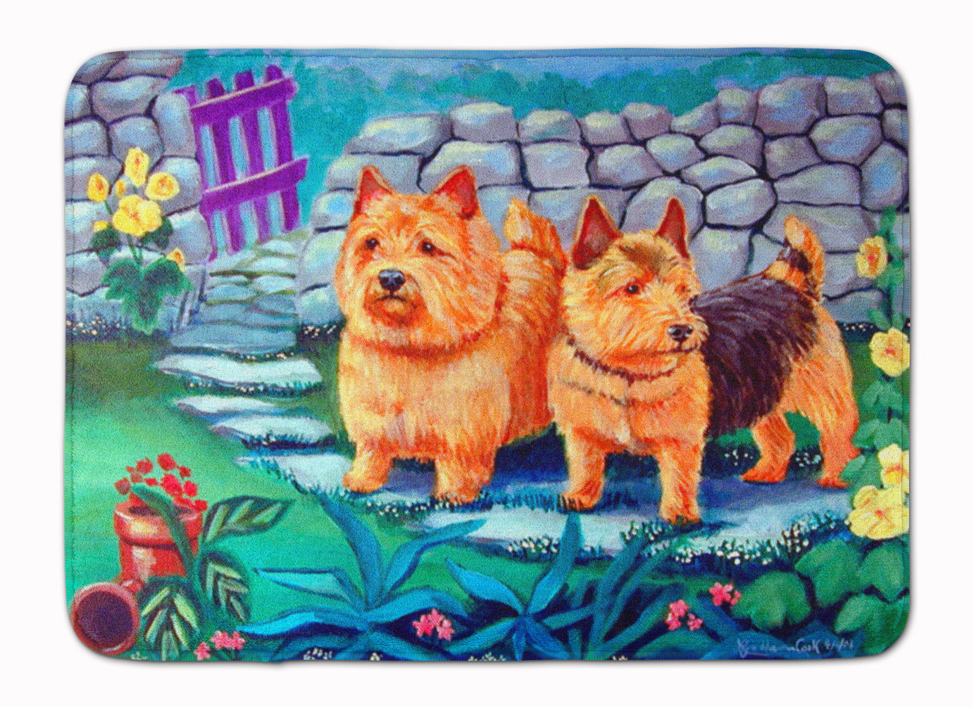 Norwich Terrier Memory Foam Kitchen Mat Machine Washable Anti-Fatigue Cushion Comfort Bath or Kitchen Rug