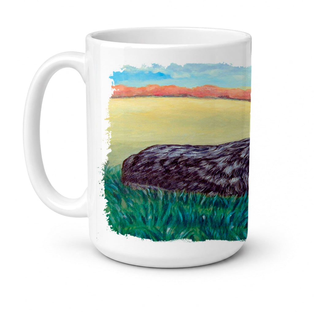 Scottish Deerhound Ceramic Coffee Mug 15 oz Decorative Large C Handle Mug Cup for Tea, Cocoa Hot Chocolate