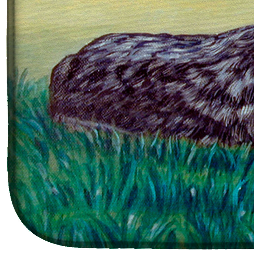 Scottish Deerhound Dish Drying Mat Absorbent Dish Drying Mat Pad for Kitchen Counter Dish Drainer Mat for Countertop, 14 x 21", Multicolor