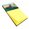 Scottish Deerhound Watercolor Sticky Note Holder Refillable Dispenser Desk Accessory 3x3 Pad Gift