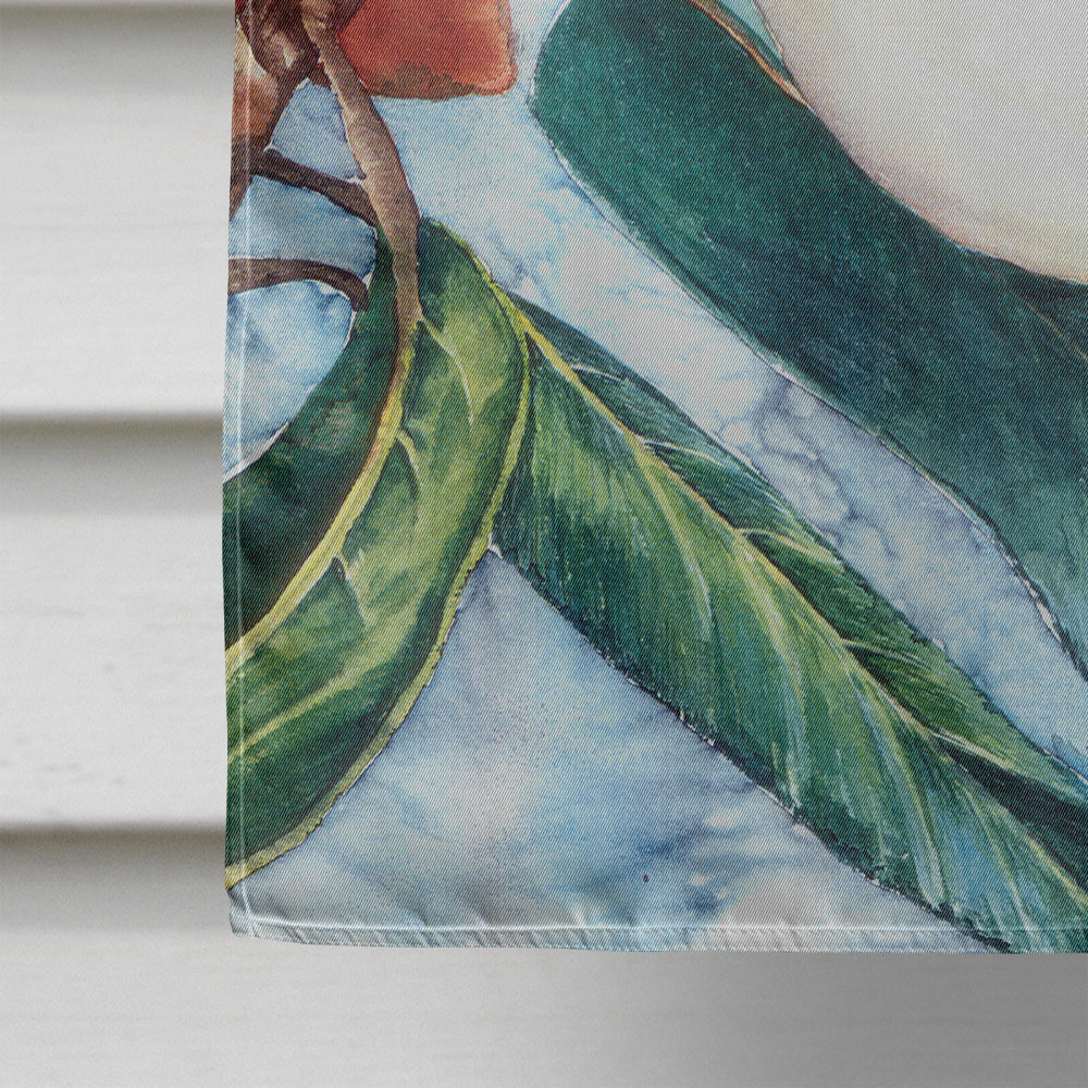 Flower - Magnolia House Flag 28x40 Porch Sleeve Pole Decorative Outside Yard Banner Artwork Wall Hanging, Polyester