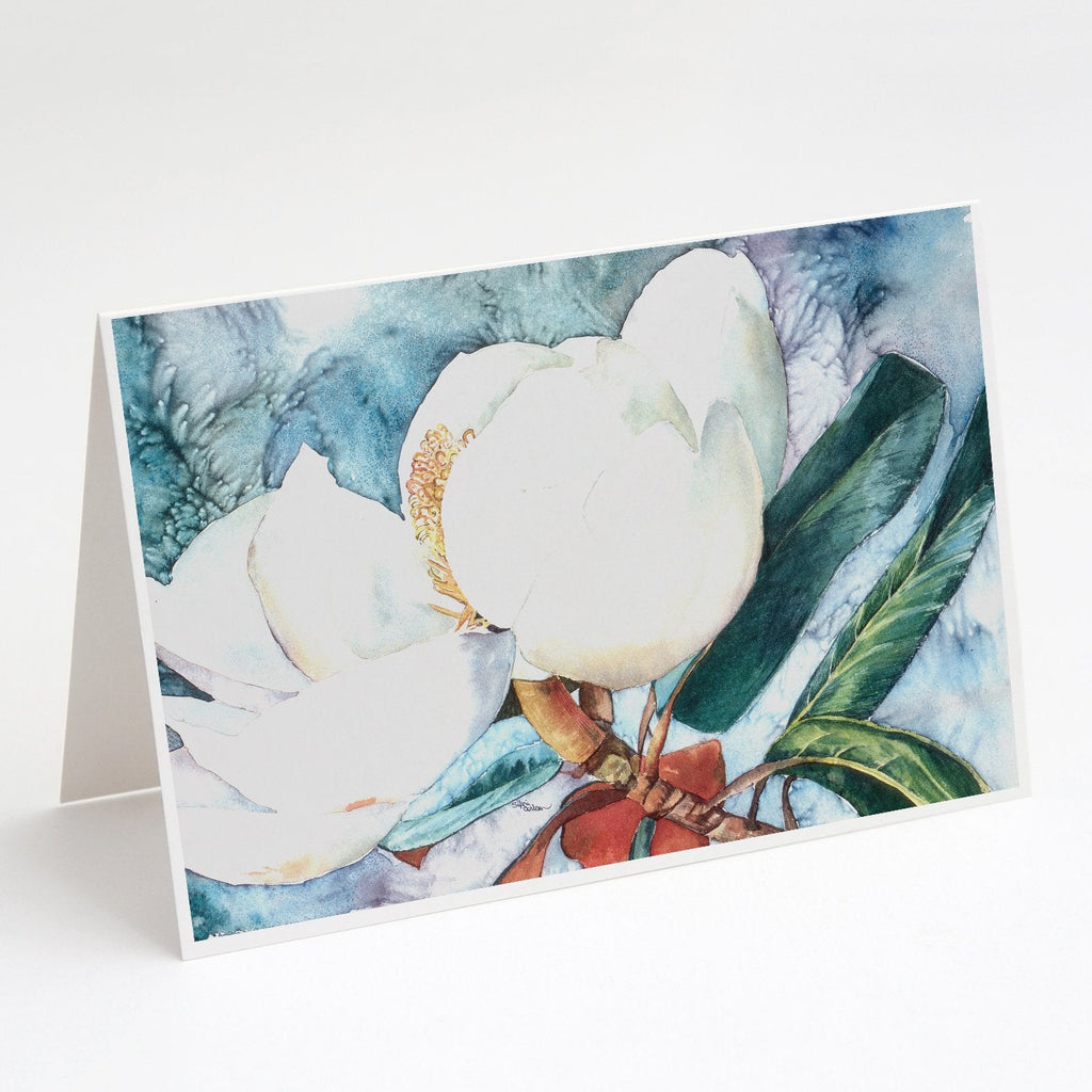 Flower - Magnolia Greeting Cards Pack of 8 Blank Cards with Envelopes Whimsical A7 Size 5x7