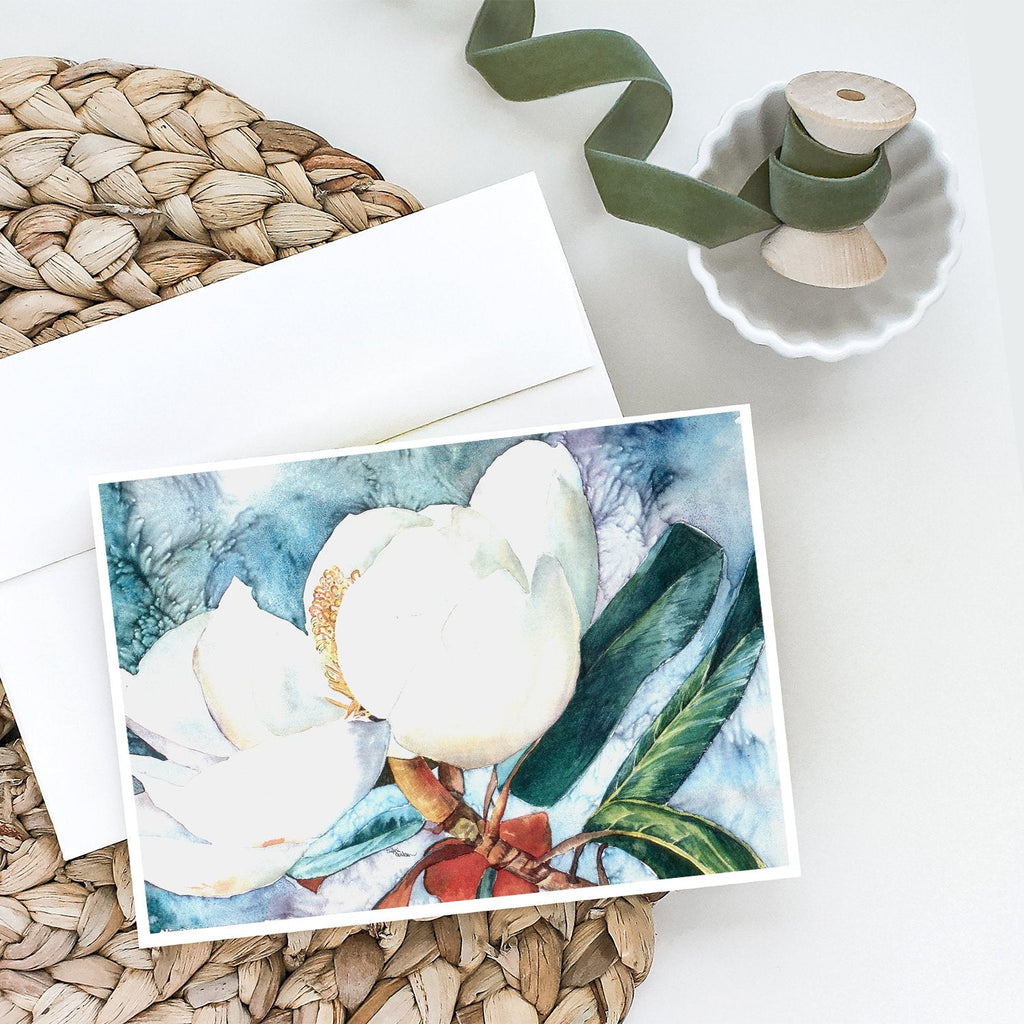 Flower - Magnolia Greeting Cards Pack of 8 Blank Cards with Envelopes Whimsical A7 Size 5x7