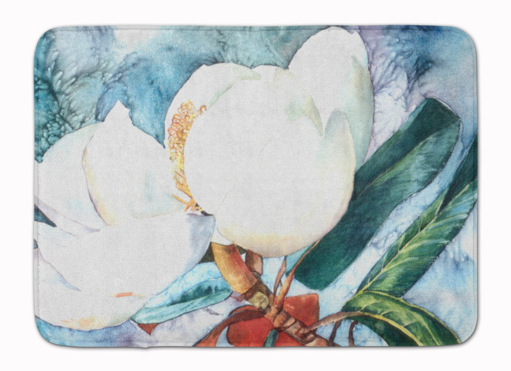 Flower - Magnolia Memory Foam Kitchen Mat Machine Washable Anti-Fatigue Cushion Comfort Bath or Kitchen Rug