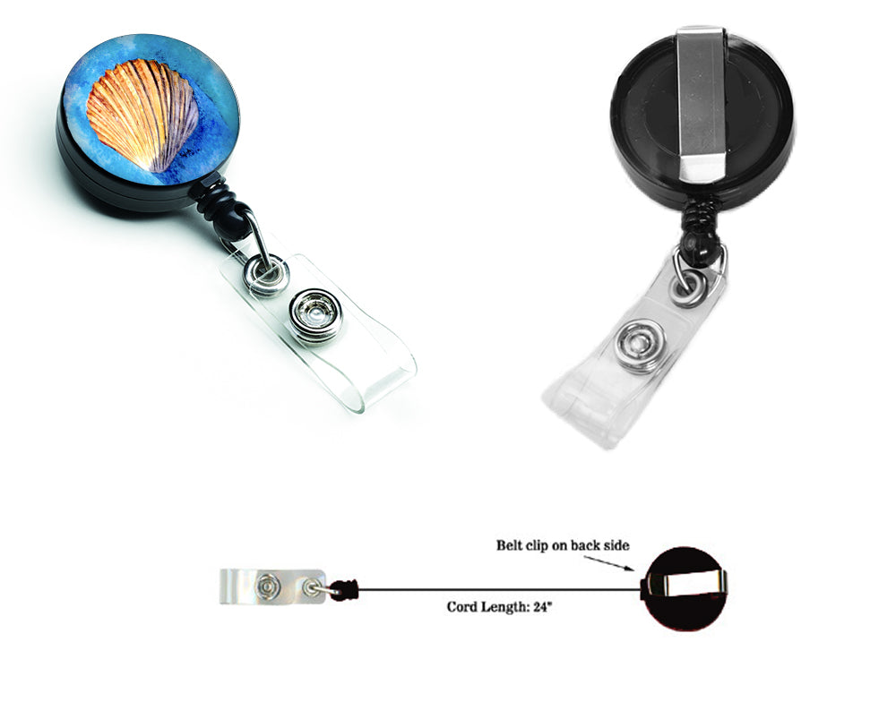 Shells Retractable Badge Reel for Nurses ID Badge Holder with Clip Retractable Employee Badge Holder, Belt Clip