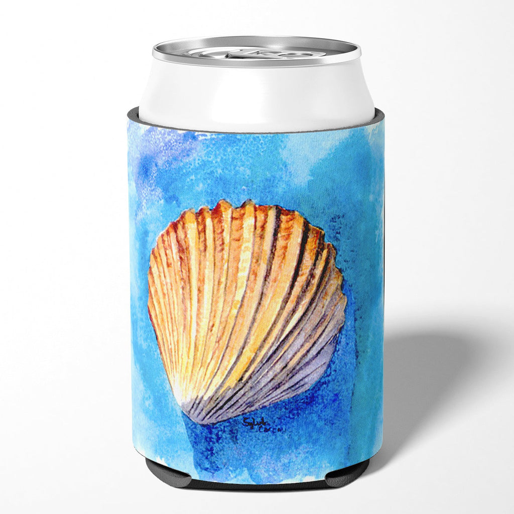Shells Can or Bottle Hugger Cooler Sleeve for Standard 12 oz Cans, Insulated Foam Beer & Soda Can Hugger Reusable