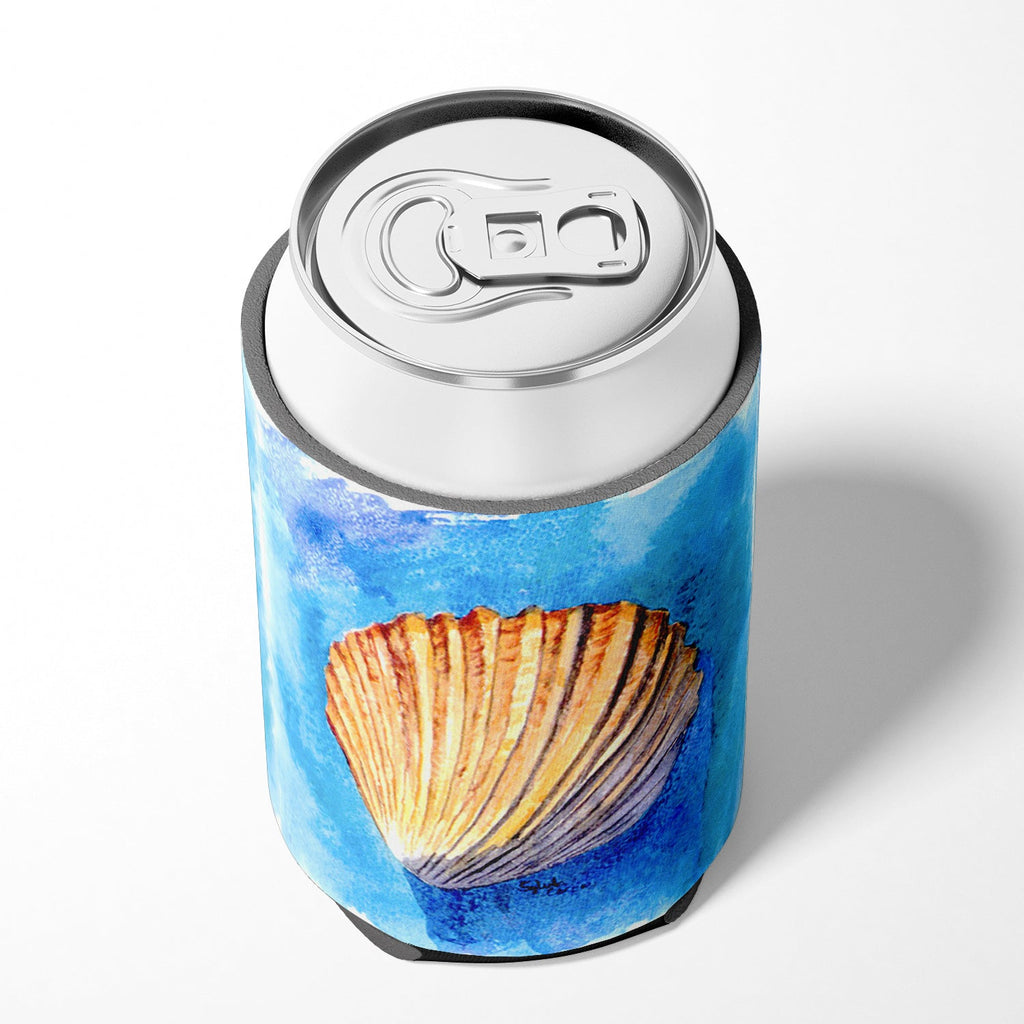 Shells Can or Bottle Hugger Cooler Sleeve for Standard 12 oz Cans, Insulated Foam Beer & Soda Can Hugger Reusable