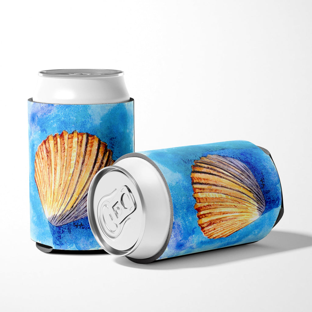 Shells Can or Bottle Hugger Cooler Sleeve for Standard 12 oz Cans, Insulated Foam Beer & Soda Can Hugger Reusable