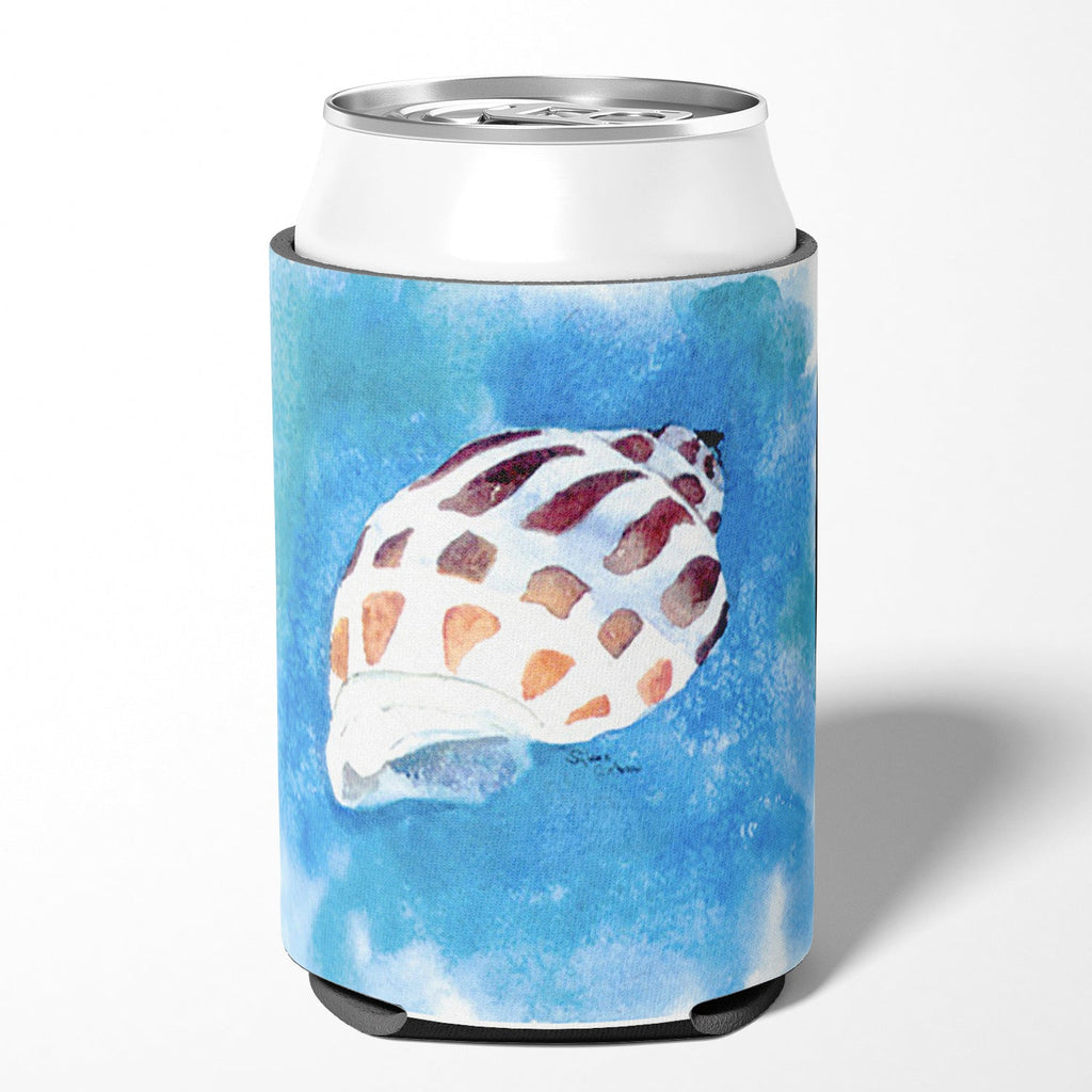 Shells Can or Bottle Hugger Cooler Sleeve for Standard 12 oz Cans, Insulated Foam Beer & Soda Can Hugger Reusable