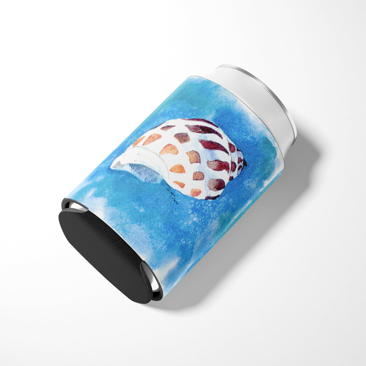 Shells Can or Bottle Hugger Cooler Sleeve for Standard 12 oz Cans, Insulated Foam Beer & Soda Can Hugger Reusable