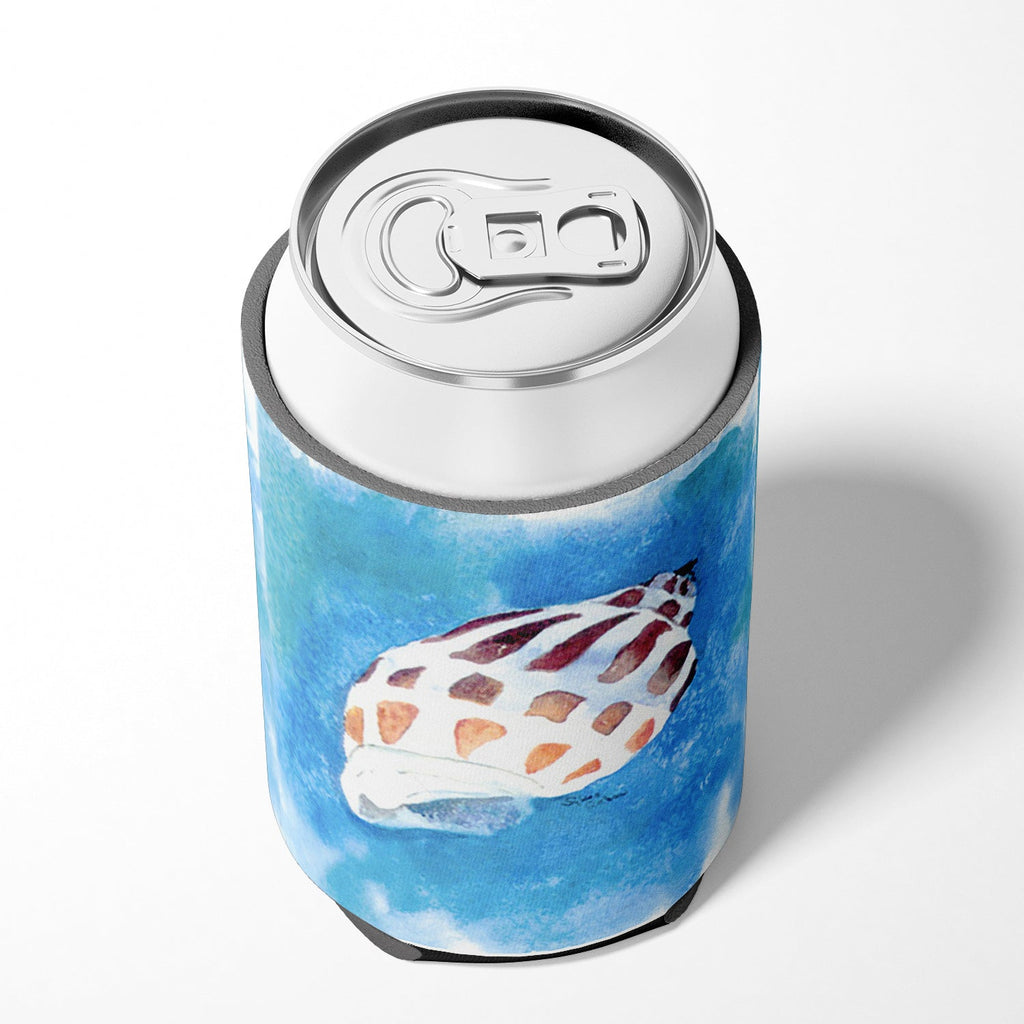 Shells Can or Bottle Hugger Cooler Sleeve for Standard 12 oz Cans, Insulated Foam Beer & Soda Can Hugger Reusable