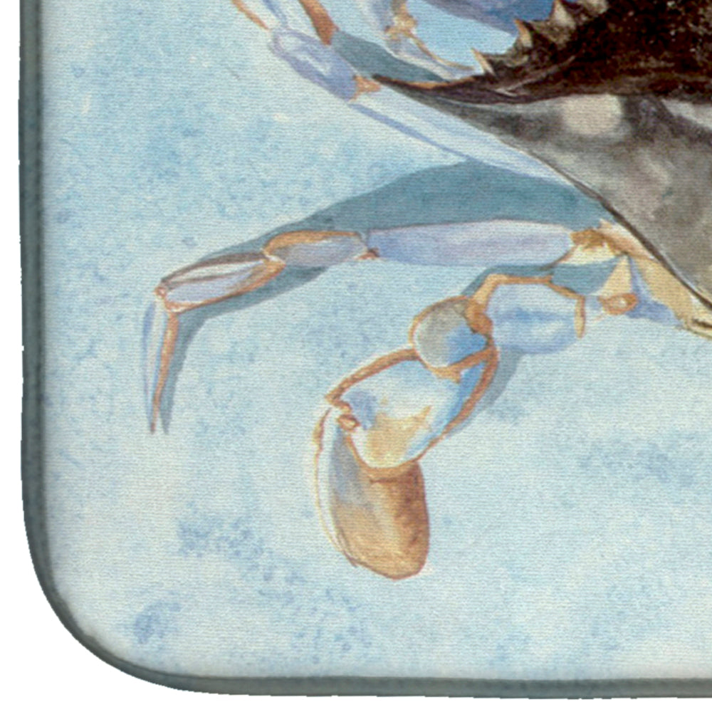Blue Crab Dish Drying Mat Absorbent Dish Drying Mat Pad for Kitchen Counter Dish Drainer Mat for Countertop, 14 x 21", Multicolor