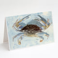 Blue Crab Greeting Cards Pack of 8 Blank Cards with Envelopes Whimsical A7 Size 5x7