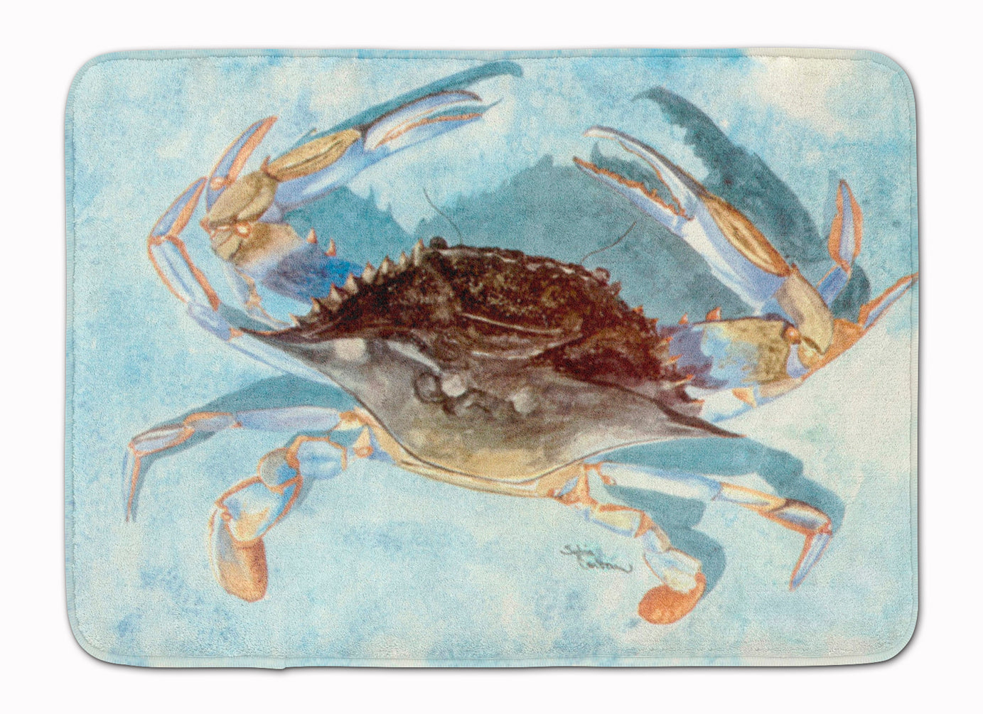 Blue Crab Memory Foam Kitchen Mat Machine Washable Anti-Fatigue Cushion Comfort Bath or Kitchen Rug