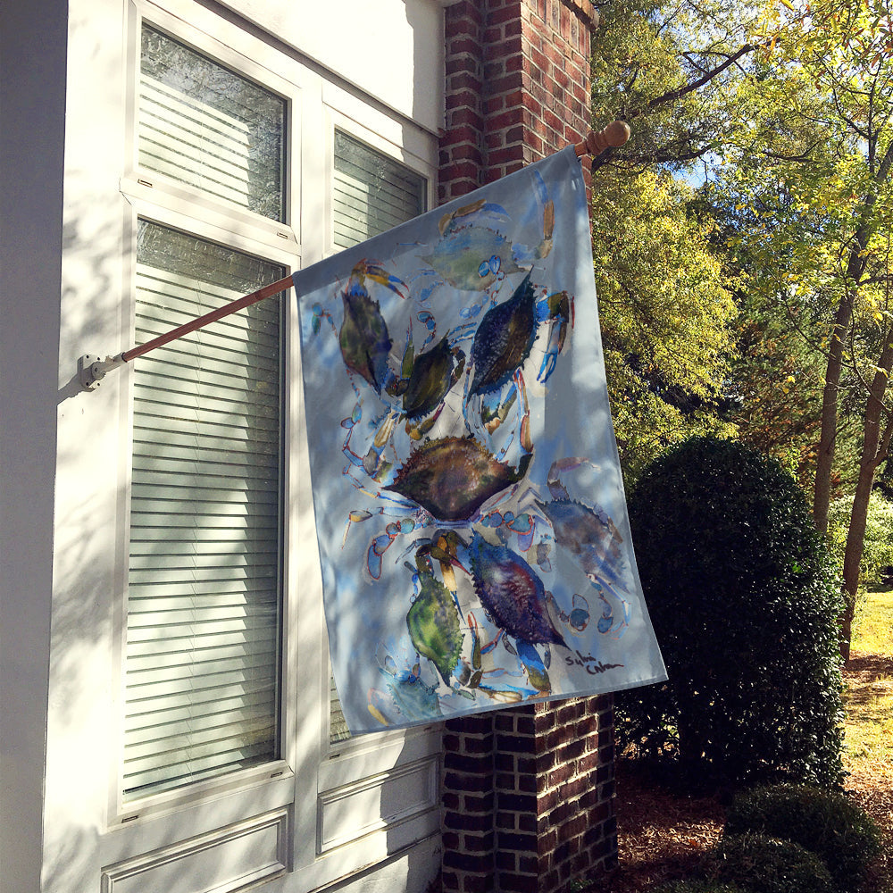 Crab House Flag 28x40 Porch Sleeve Pole Decorative Outside Yard Banner Artwork Wall Hanging, Polyester
