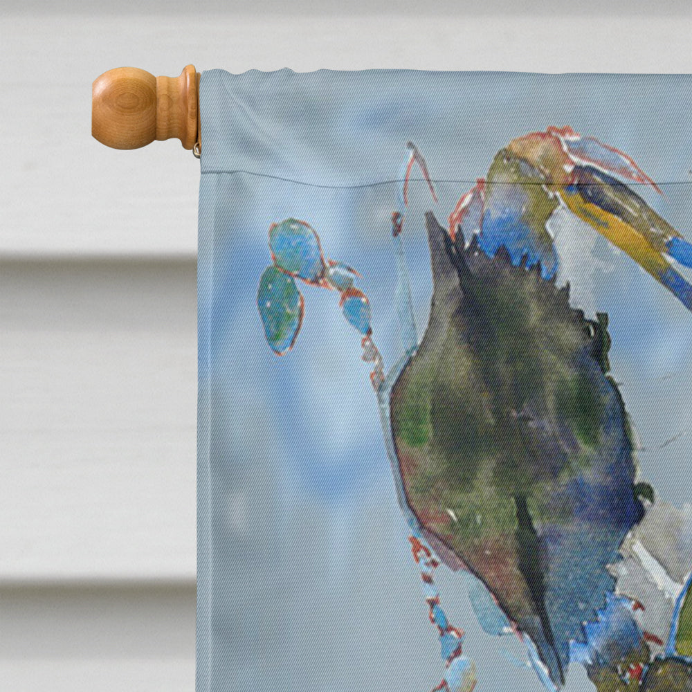 Crab House Flag 28x40 Porch Sleeve Pole Decorative Outside Yard Banner Artwork Wall Hanging, Polyester