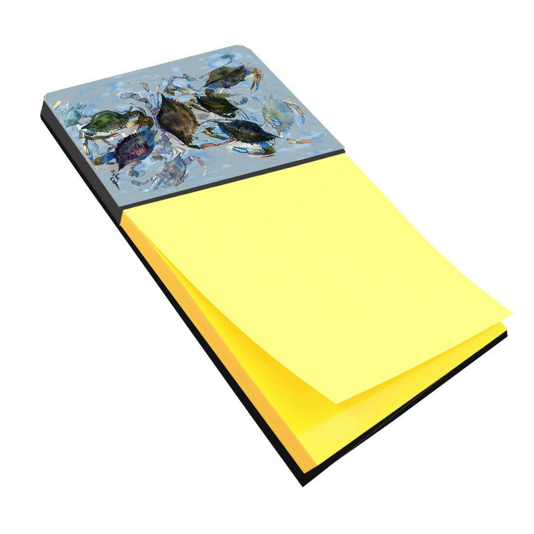 Crab Watercolor Sticky Note Holder Refillable Dispenser Desk Accessory 3x3 Pad Gift