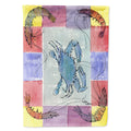 Crab and Shrimp House Flag 28x40 Porch Sleeve Pole Decorative Outside Yard Banner Artwork Wall Hanging, Polyester