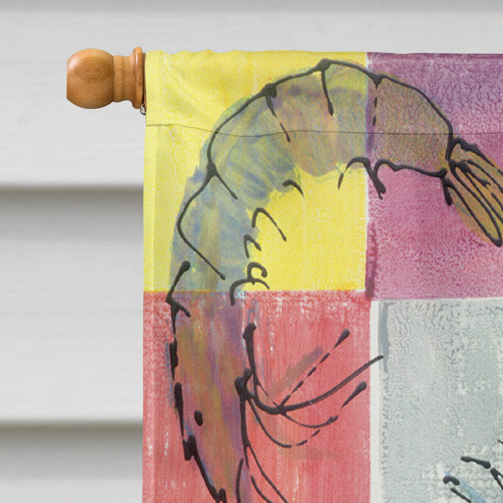 Crab and Shrimp House Flag 28x40 Porch Sleeve Pole Decorative Outside Yard Banner Artwork Wall Hanging, Polyester