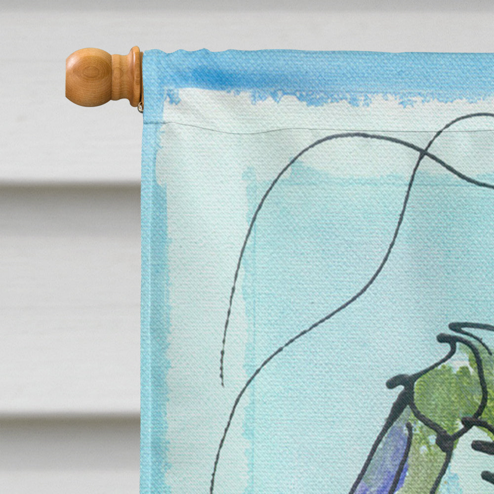 Crab and Shrimp House Flag 28x40 Porch Sleeve Pole Decorative Outside Yard Banner Artwork Wall Hanging, Polyester