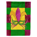 Mardi Gras Mask House Flag 28x40 Porch Sleeve Pole Decorative Outside Yard Banner Artwork Wall Hanging, Polyester