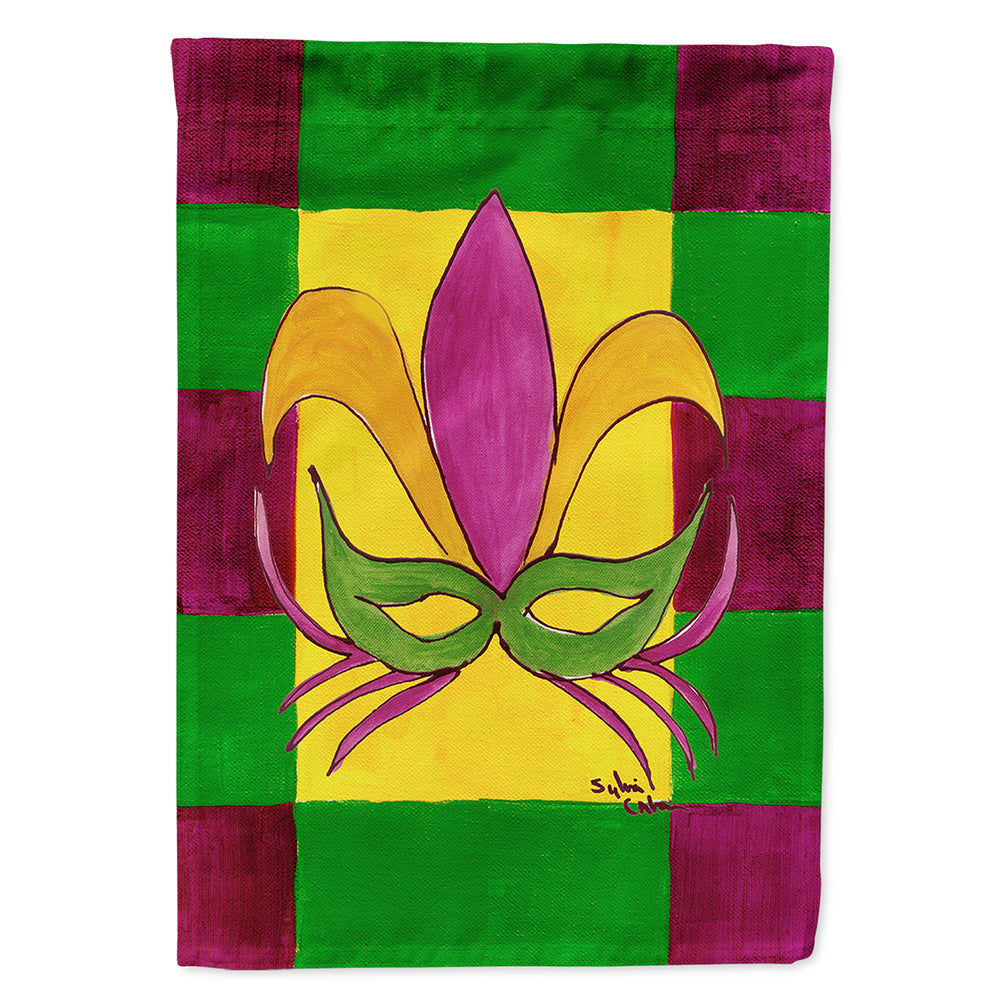 Mardi Gras Mask House Flag 28x40 Porch Sleeve Pole Decorative Outside Yard Banner Artwork Wall Hanging, Polyester