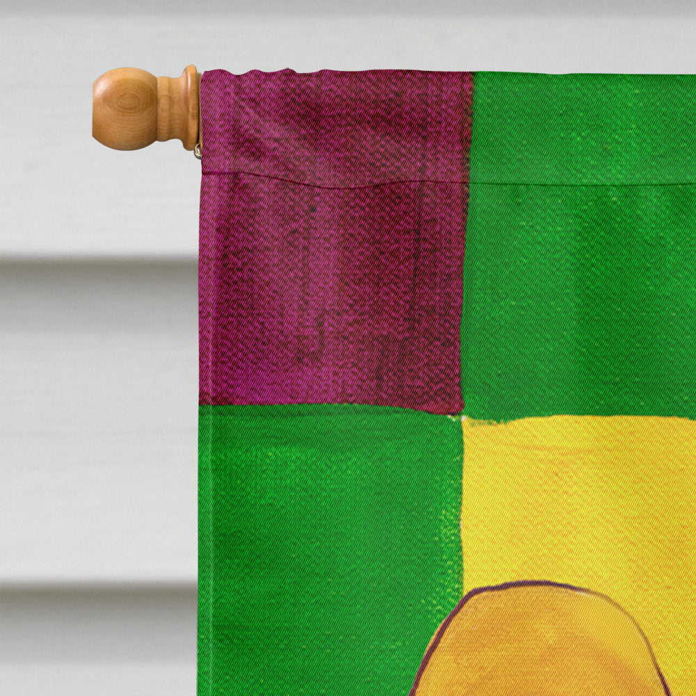 Mardi Gras Mask House Flag 28x40 Porch Sleeve Pole Decorative Outside Yard Banner Artwork Wall Hanging, Polyester