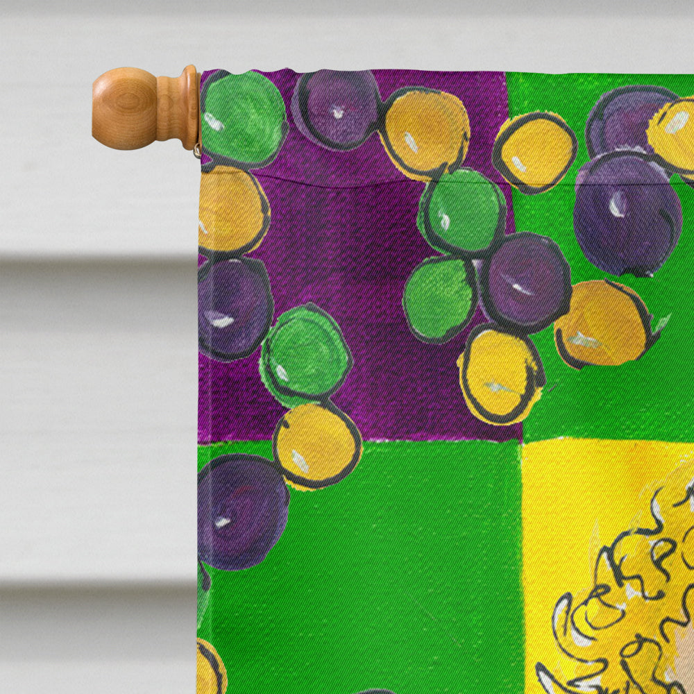 Mardi Gras Mermaid House Flag 28x40 Porch Sleeve Pole Decorative Outside Yard Banner Artwork Wall Hanging, Polyester
