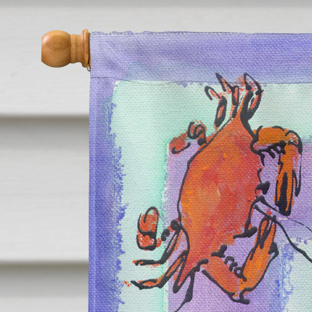 Shrimp and Crab House Flag 28x40 Porch Sleeve Pole Decorative Outside Yard Banner Artwork Wall Hanging, Polyester