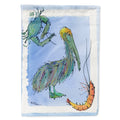 Pelican Shrimp and Crab House Flag 28x40 Porch Sleeve Pole Decorative Outside Yard Banner Artwork Wall Hanging, Polyester