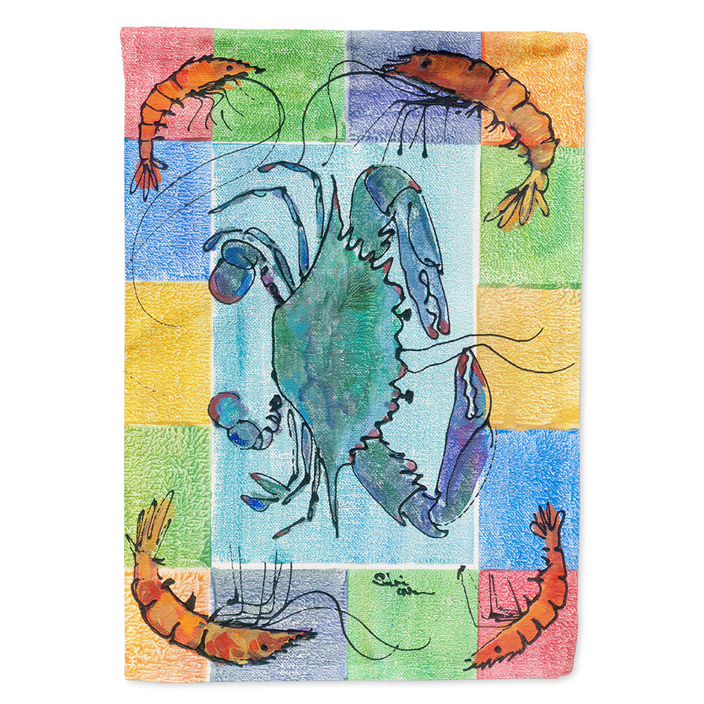 Crab House Flag 28x40 Porch Sleeve Pole Decorative Outside Yard Banner Artwork Wall Hanging, Polyester