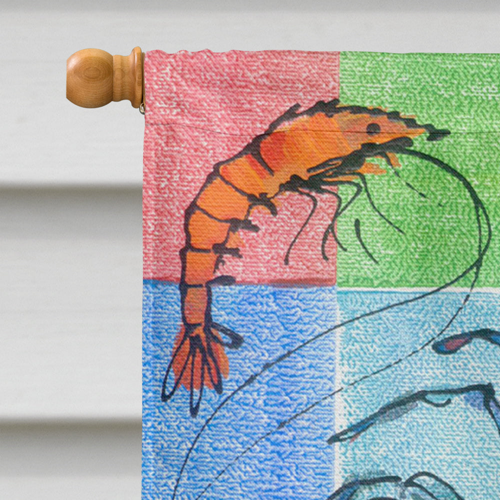 Crab House Flag 28x40 Porch Sleeve Pole Decorative Outside Yard Banner Artwork Wall Hanging, Polyester