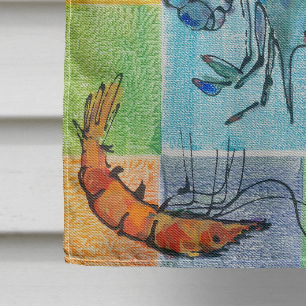 Crab House Flag 28x40 Porch Sleeve Pole Decorative Outside Yard Banner Artwork Wall Hanging, Polyester