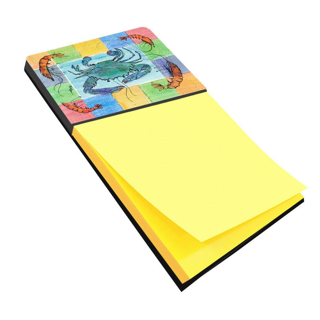 Crab Watercolor Sticky Note Holder Refillable Dispenser Desk Accessory 3x3 Pad Gift