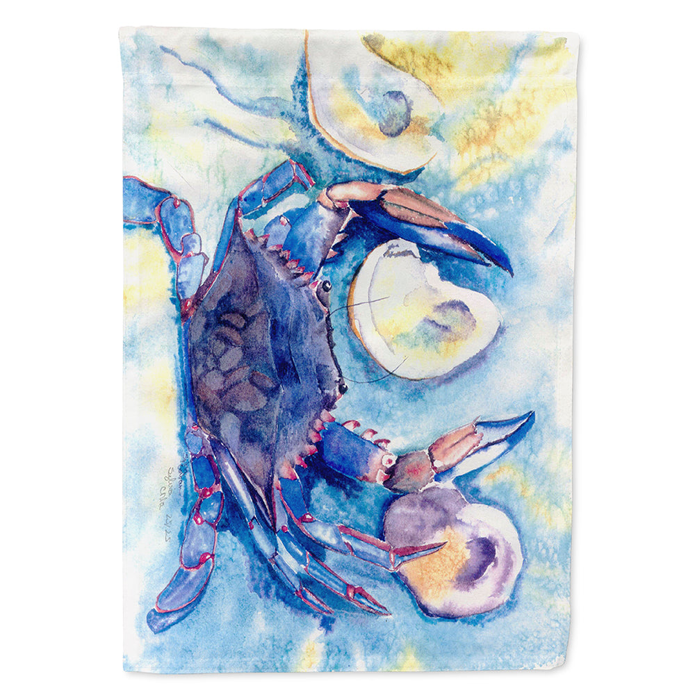 Crab   House Flag 28x40 Porch Sleeve Pole Decorative Outside Yard Banner Artwork Wall Hanging, Polyester
