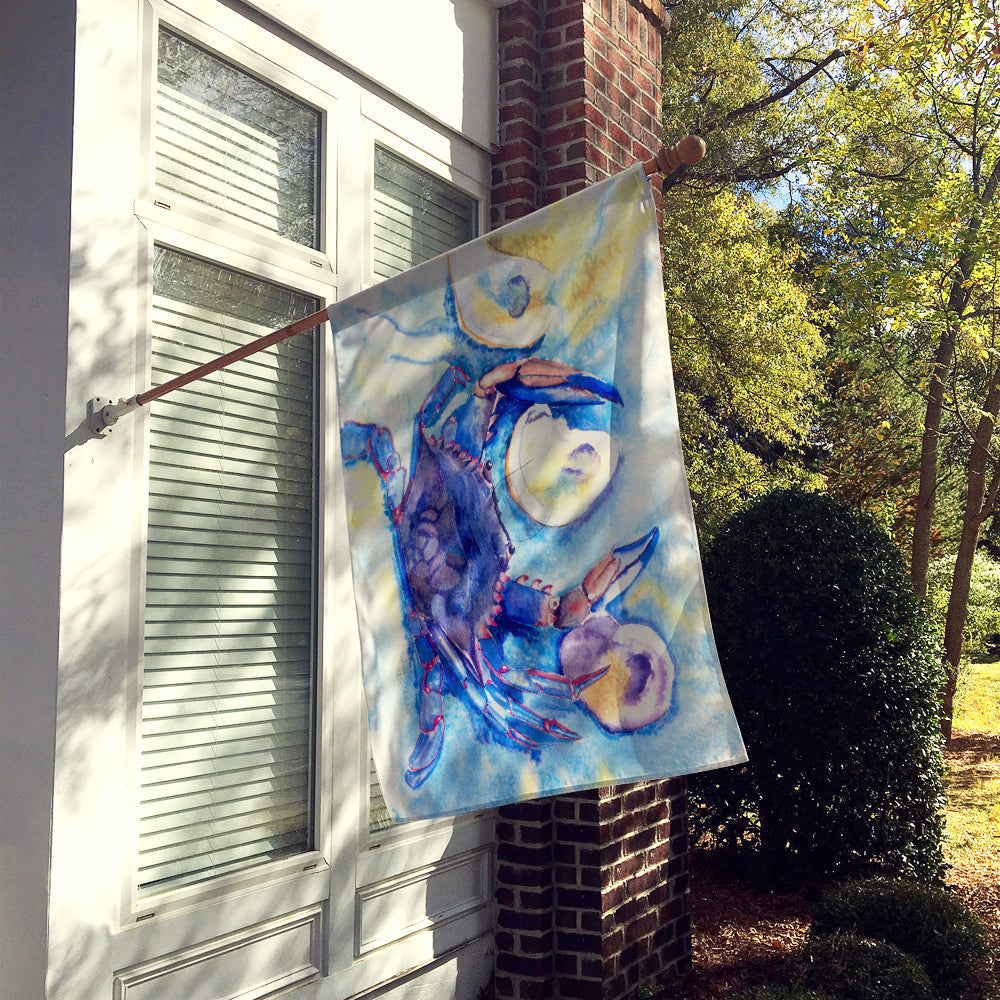 Crab   House Flag 28x40 Porch Sleeve Pole Decorative Outside Yard Banner Artwork Wall Hanging, Polyester