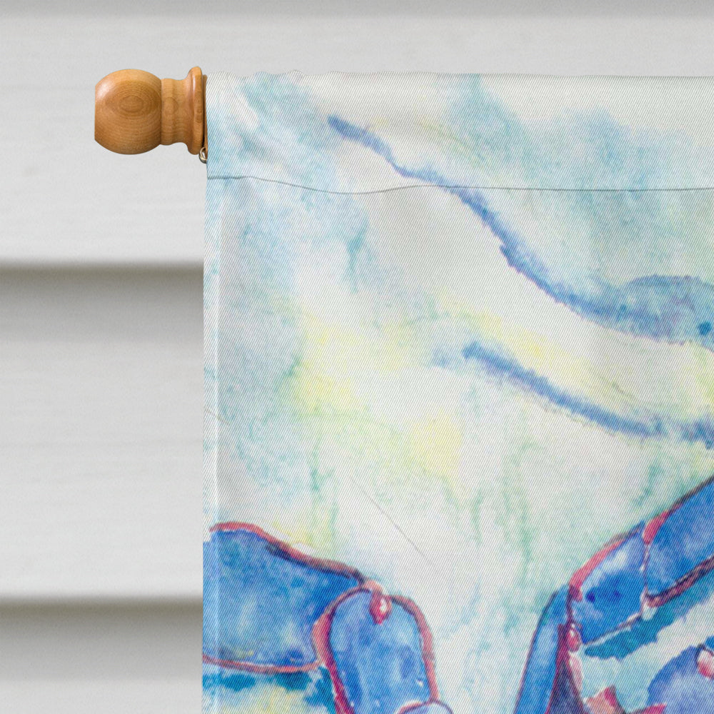 Crab   House Flag 28x40 Porch Sleeve Pole Decorative Outside Yard Banner Artwork Wall Hanging, Polyester