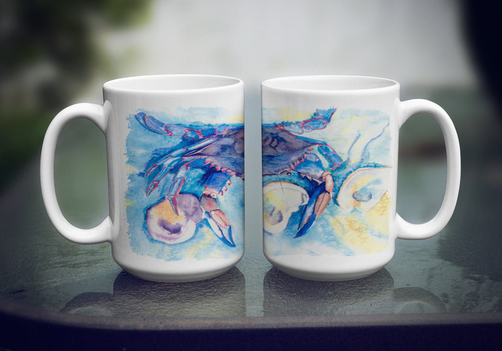 Crab   Ceramic Coffee Mug 15 oz Decorative Large C Handle Mug Cup for Tea, Cocoa Hot Chocolate