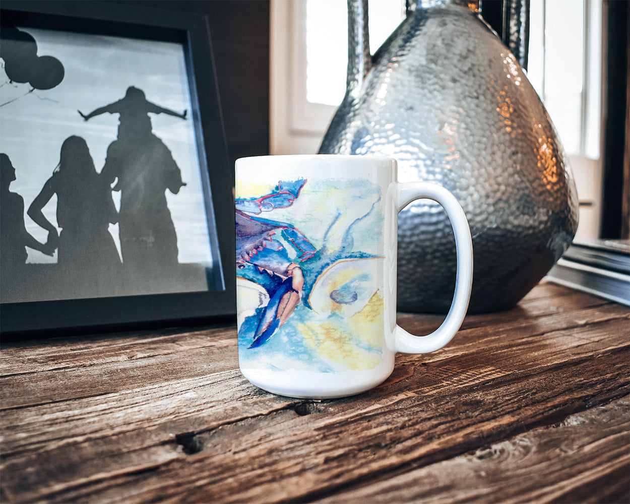 Crab   Ceramic Coffee Mug 15 oz Decorative Large C Handle Mug Cup for Tea, Cocoa Hot Chocolate